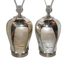 Pair of Mercury Glass Lamps