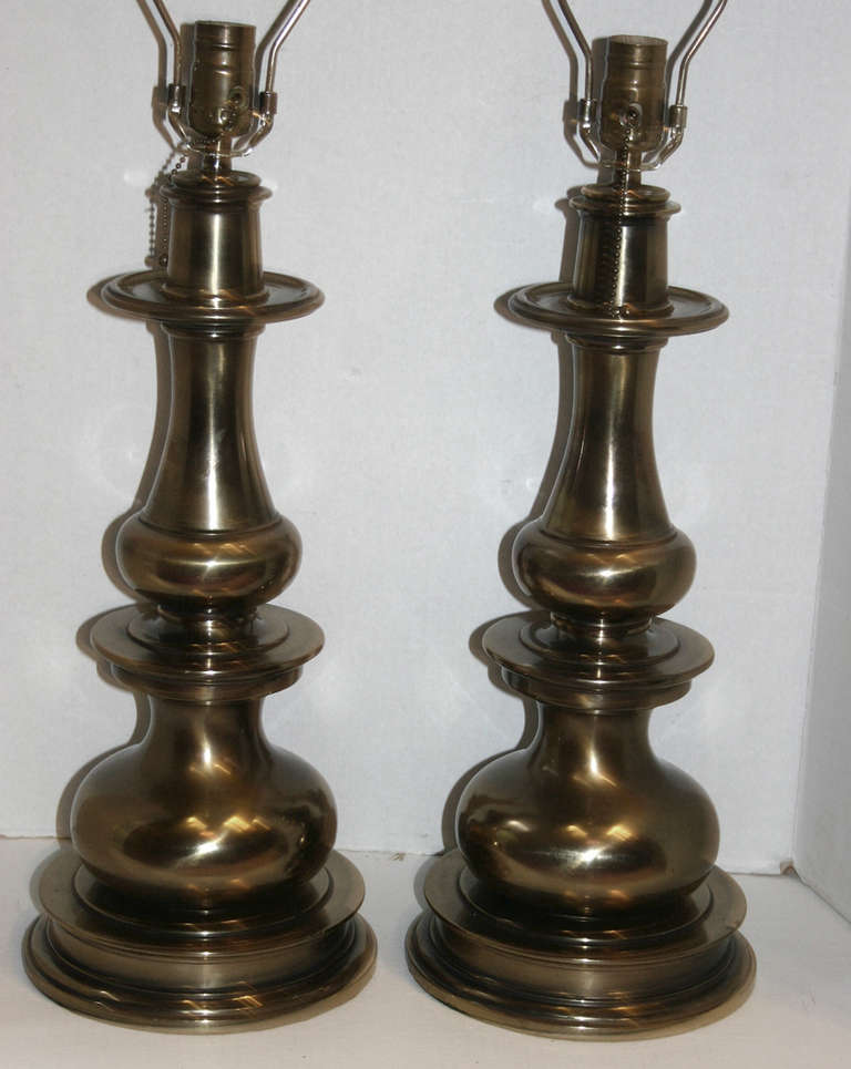American Bronze Baluster Lamps For Sale