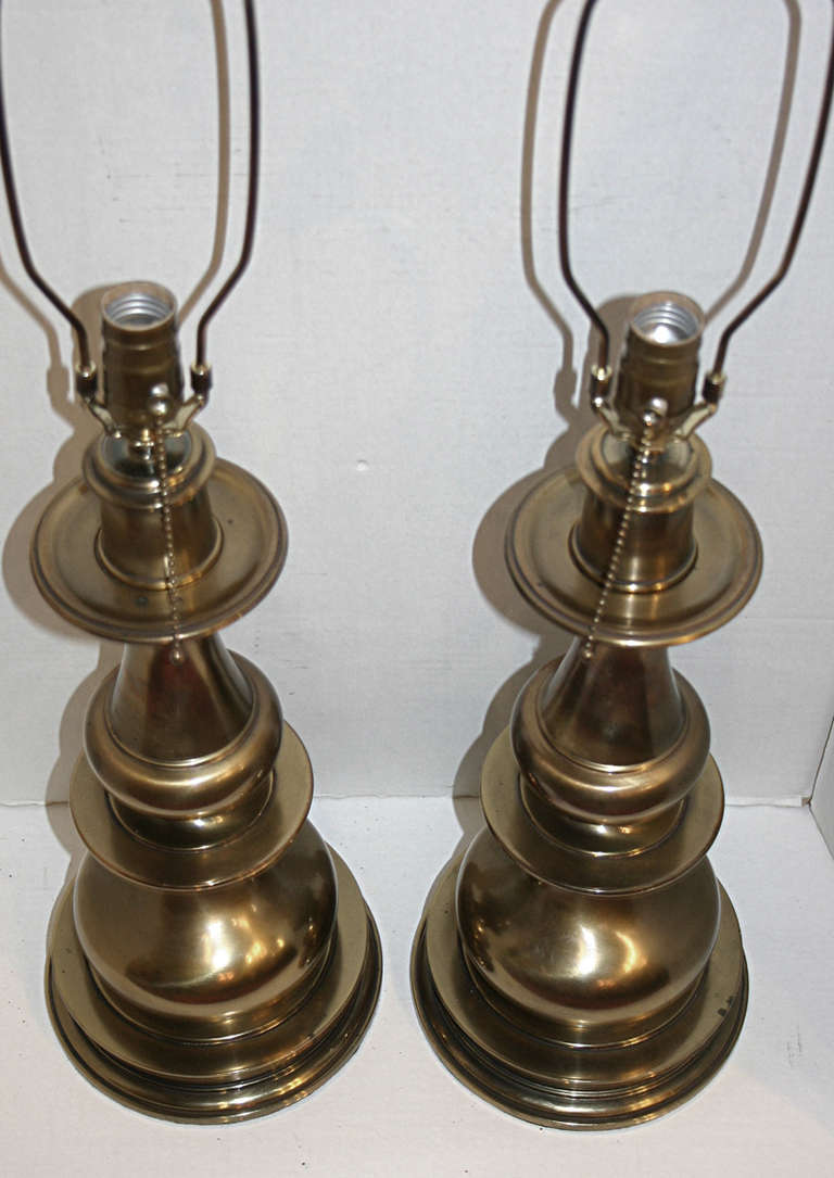 Bronze Baluster Lamps In Excellent Condition For Sale In New York, NY