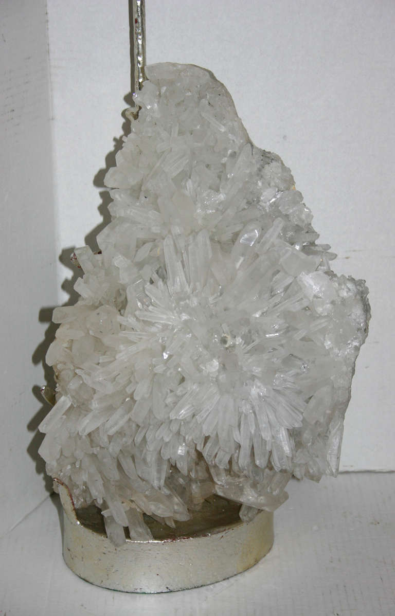 Milieu du XXe siècle Paire de lampes cristal de quartz en vente