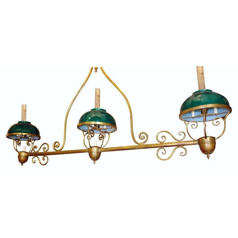 Large Billiard Light Fixture For Sale at 1stdibs