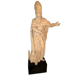 Carved Wood Sculpture of St. Peter