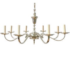 English Neoclassic Silver Plated Chandelier