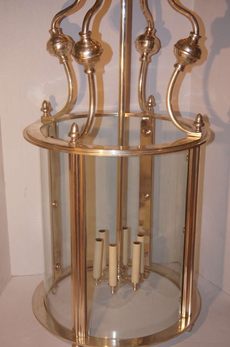 Large Silver Plated Lantern In Excellent Condition For Sale In New York, NY