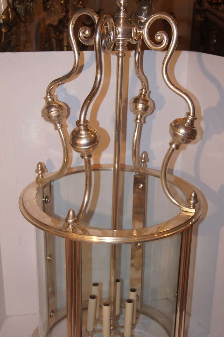 Large Silver Plated Lantern For Sale 1