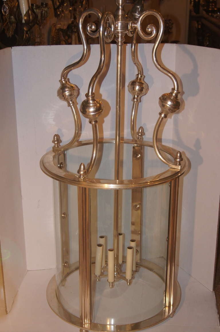 Large Silver Plated Lantern For Sale 2