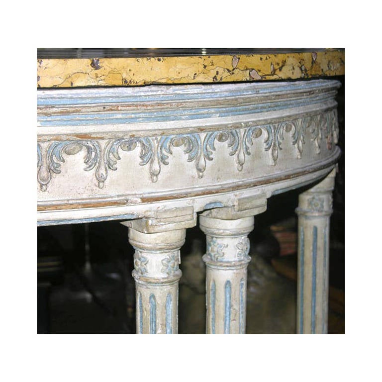Antique Neoclassic Painted Console Table In Excellent Condition For Sale In New York, NY