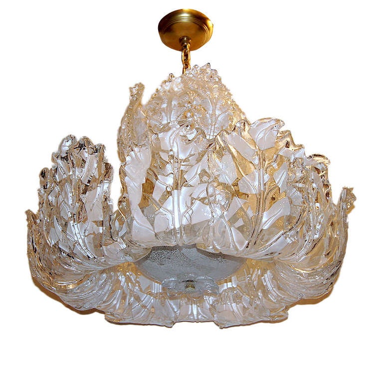 Moderne Venetian Glass Light Fixture