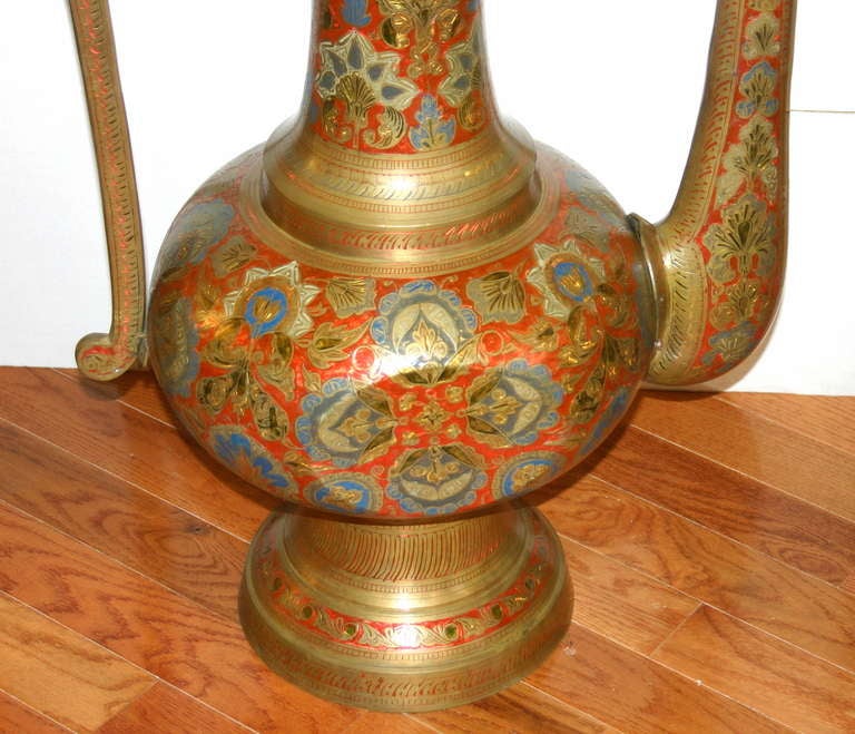 Bronze Large Middle-Eastern Ewer Floor Lamp For Sale