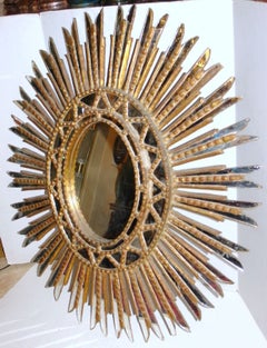 Large Giltwood Sunburst Mirror
