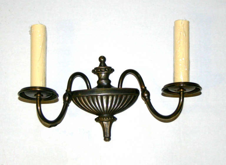 Neoclassic Bronze Sconces In Good Condition For Sale In New York, NY