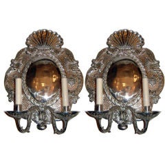 Large Silver Plated Sconces