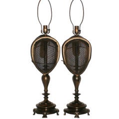 Pair of Fencing Masks Lamps