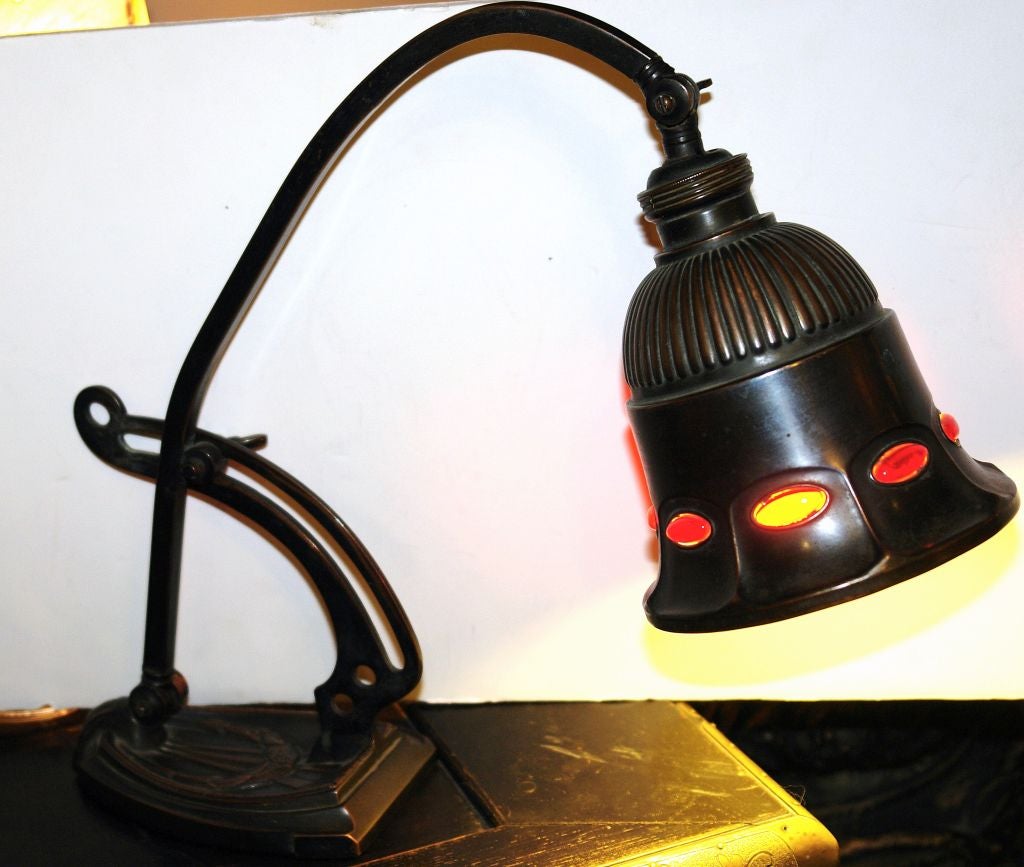 Single Copper Arts & Crafts Desk Lamp