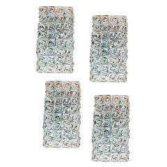 Set of 4 Crystal Sconces