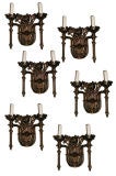 Set of 6 Gothic Sconces