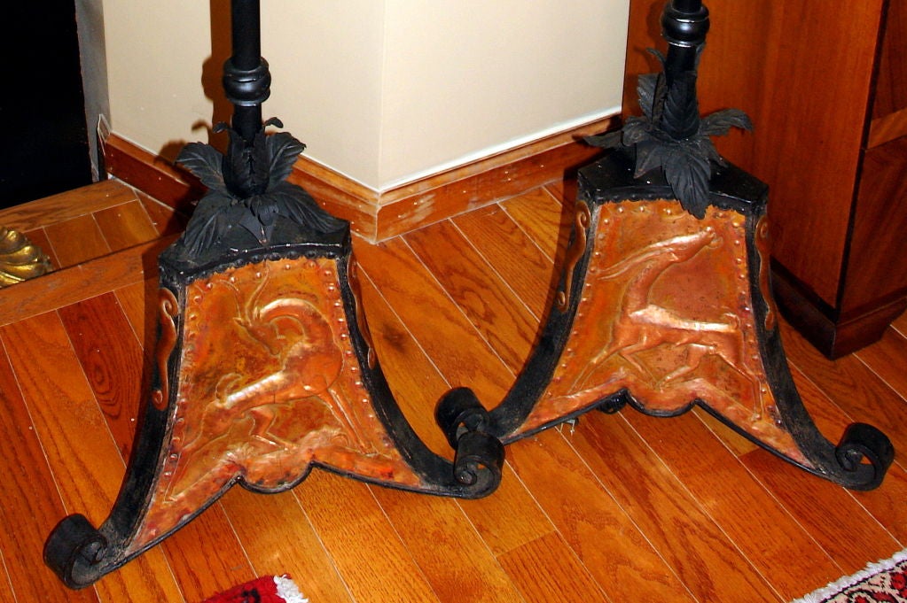 English Arts and Crafts floor lamps