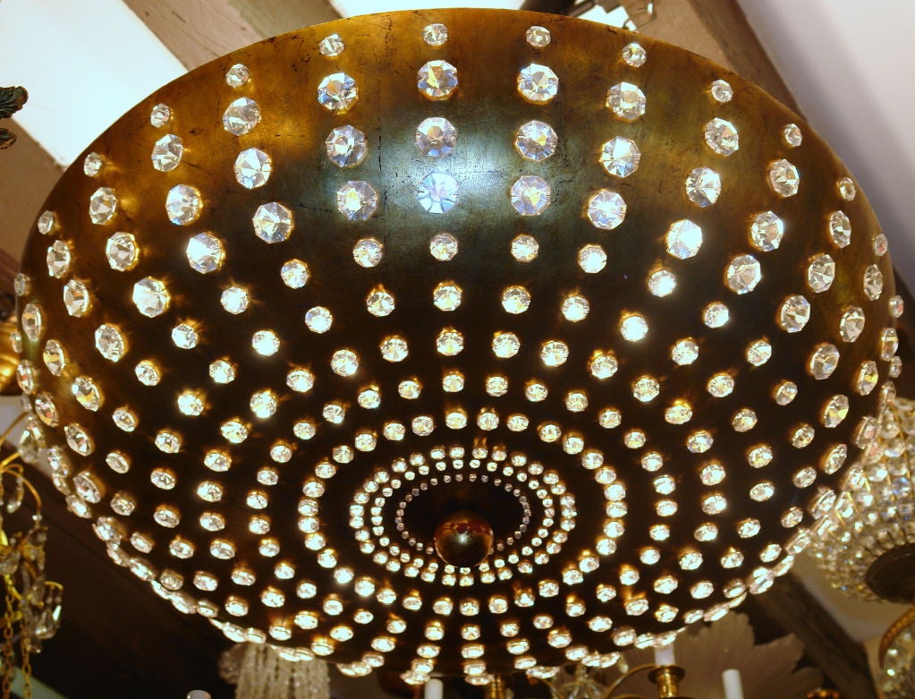 Large Gilt Metal Light Fixtures