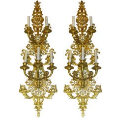 Large Pair of Empire Sconces