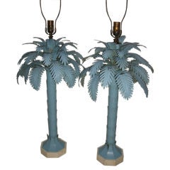 Palm Tree Tole Lamps