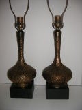 Pair of Arabesque Motif Lamps