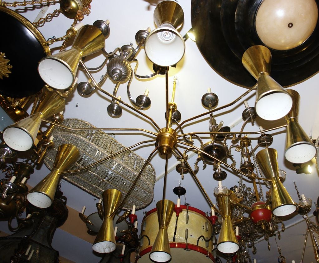 Large Gilt Metal light fixture