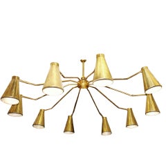 Large Gilt Metal light fixture