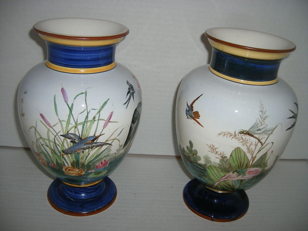 Pair of Vases with Landscapes For Sale 2