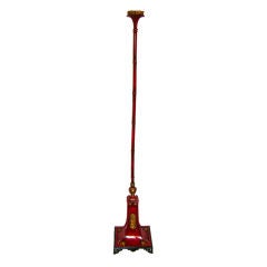 Caldwell Chinoiserie Red Floor Lamp