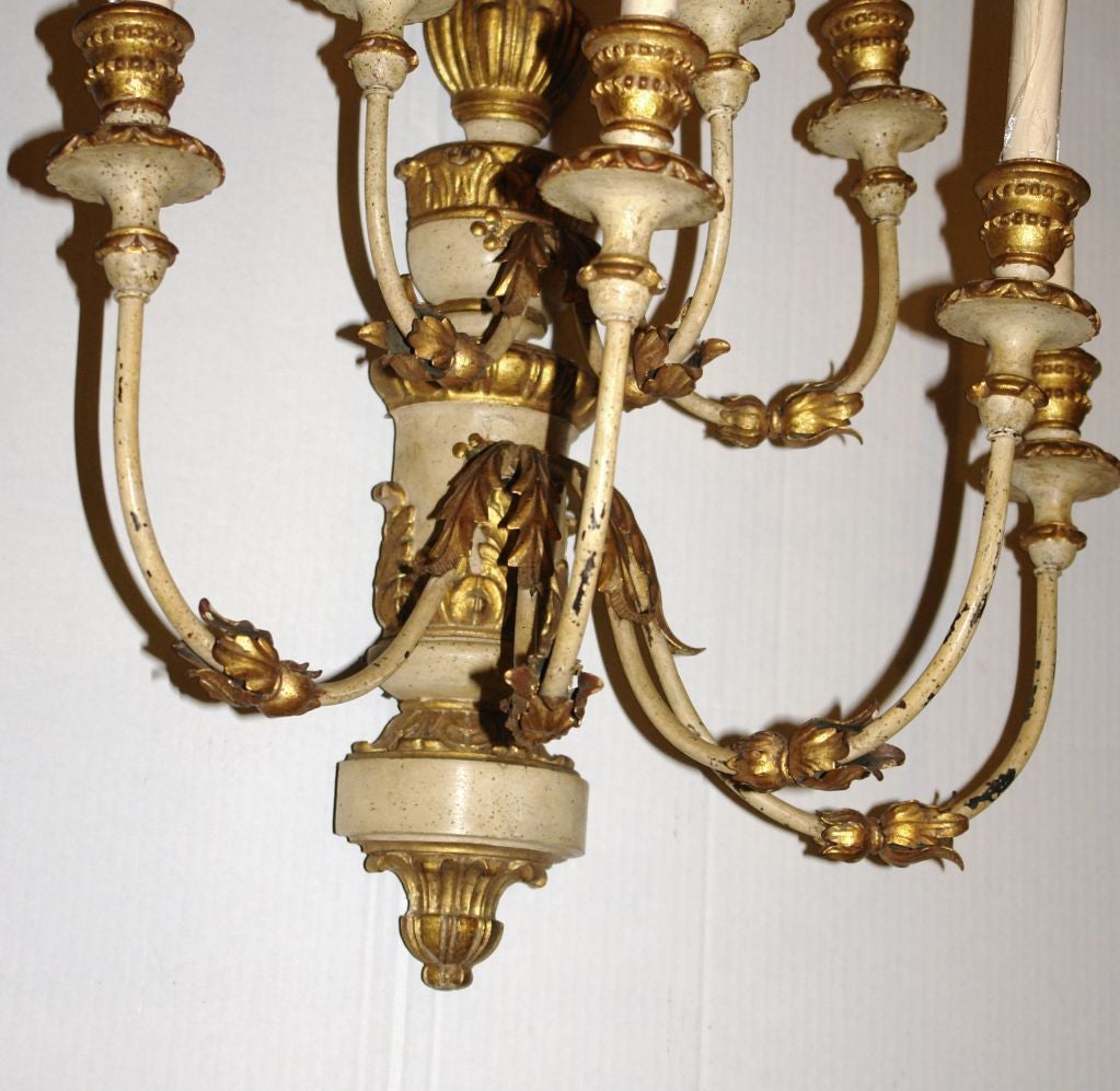 Italian Large Neoclassic Carved Wood Sconces For Sale