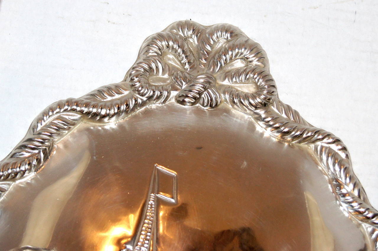 Silvered Set of Nautical Oval Silver Plated Sconces, Sold per Pair For Sale
