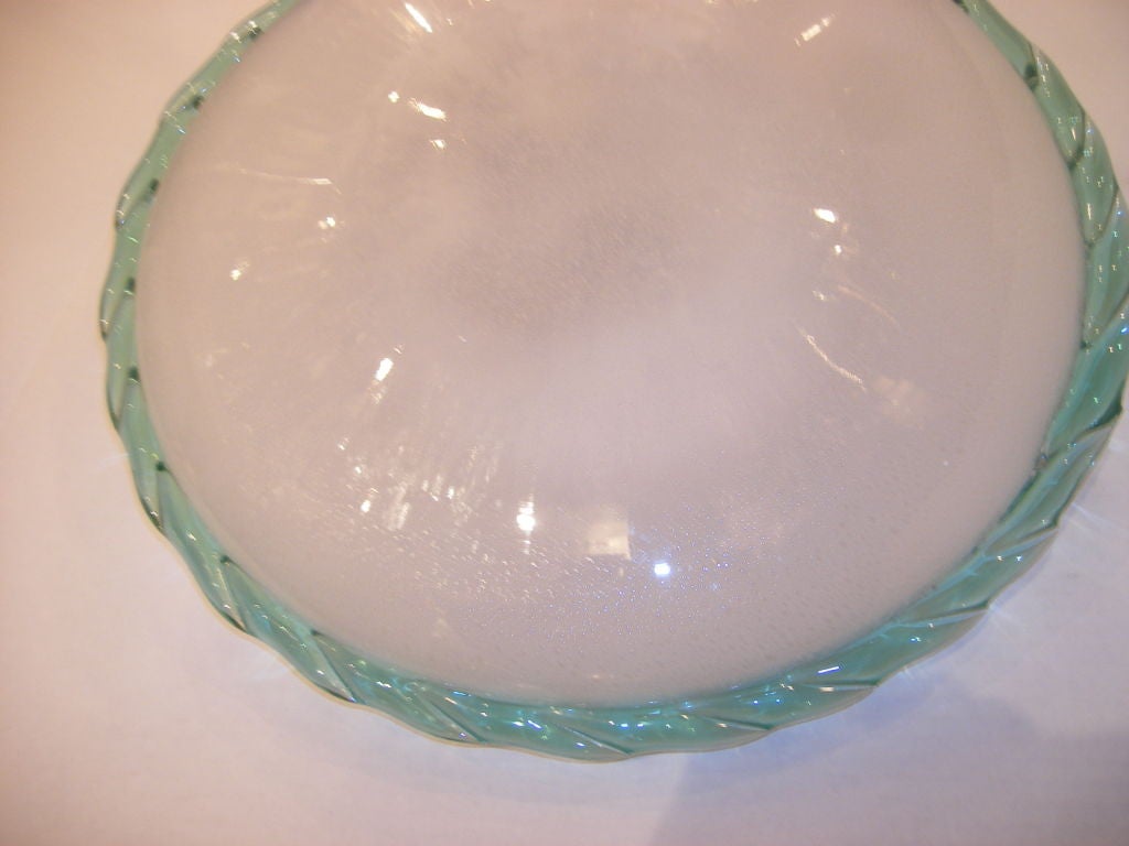 Green Glass Flush Mounted