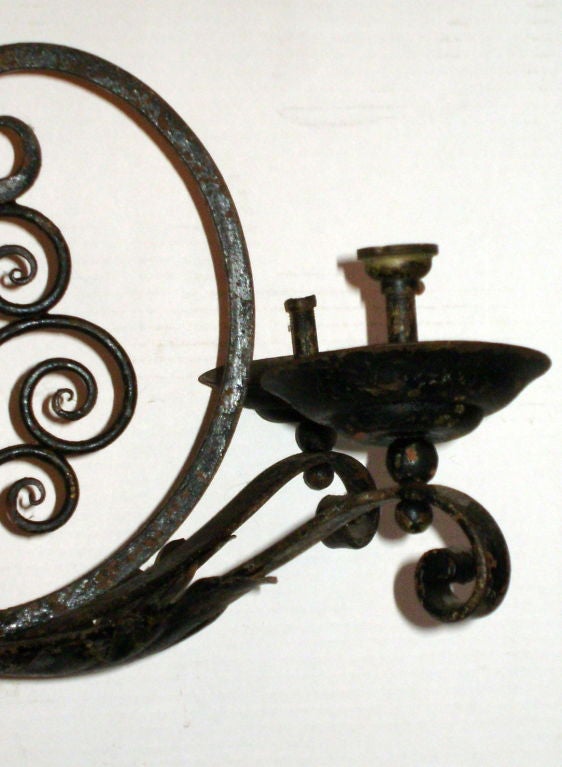 Wrought Iron Chandelier In Good Condition For Sale In New York, NY