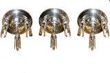 3 Silver Flush Mounted Fixtures