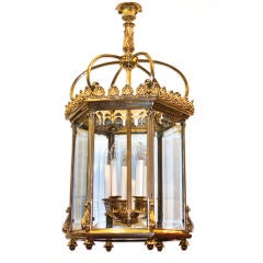 Antique Set of 3 Neoclassic Style Lanterns