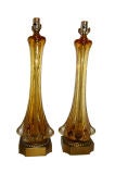 Amber Venetian Glass Lamps