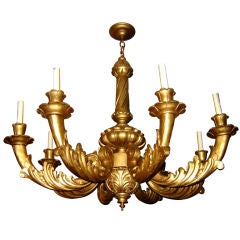 Carved and Gilt Wood Chandelier
