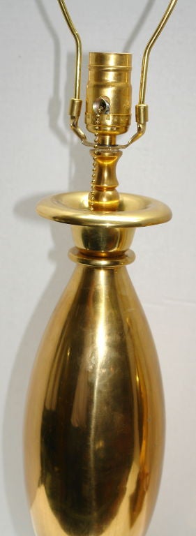 Mid-20th Century Moderne Gilt Bronze Table Lamps For Sale