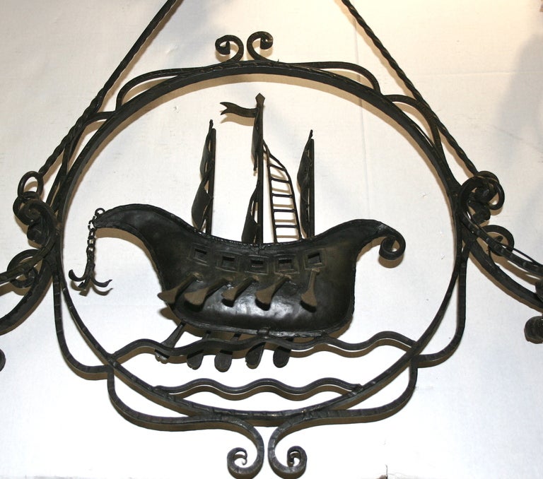 Ship Iron Chandelier In Excellent Condition In New York, NY