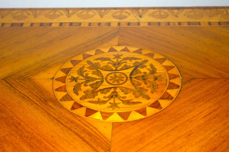 Neoclassic French Marquetry Coffee Table For Sale 2