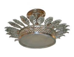 Vintage Silver Plated Light Fixture