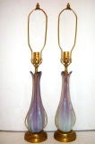 Amethyst Glass Table Lamps
