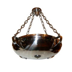 Antique Silver Plated Light Fixture