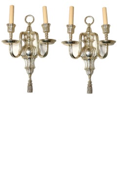 Set of 4 Silver Plated Caldwell Sconces