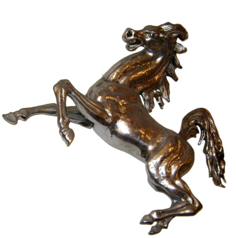 Mid-20th Century Pair of Large Horse Sconces For Sale