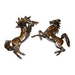 Pair of Large Horse Sconces