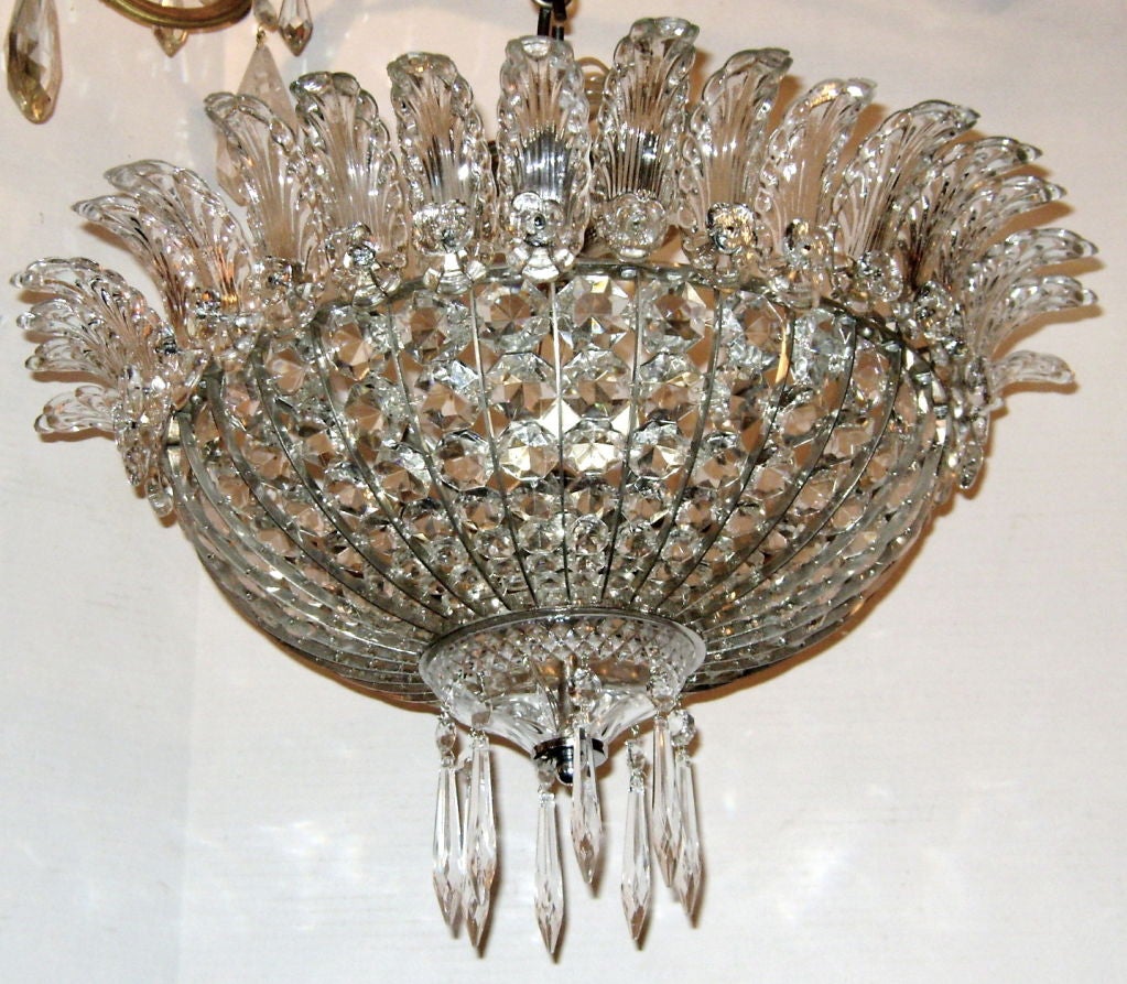 Crystal Flush Mounted Light Fixture