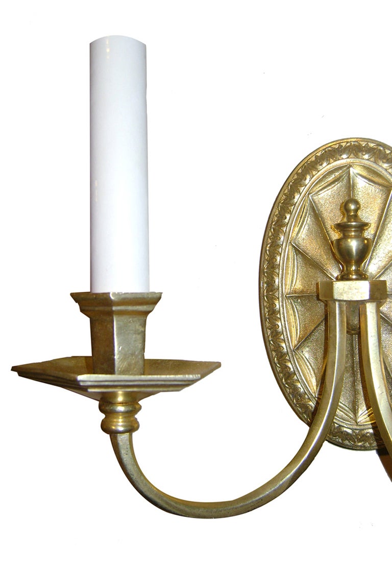 Neoclassic Bronze Sconces In Excellent Condition For Sale In New York, NY