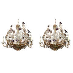 Pair of French Gilt Chandeliers
