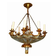 Empire Style Carved Wood Chandelier